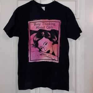 “Busy Thinking About Girls” Graphic Tee Size Small